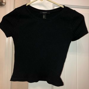 Simple Black Crop Top